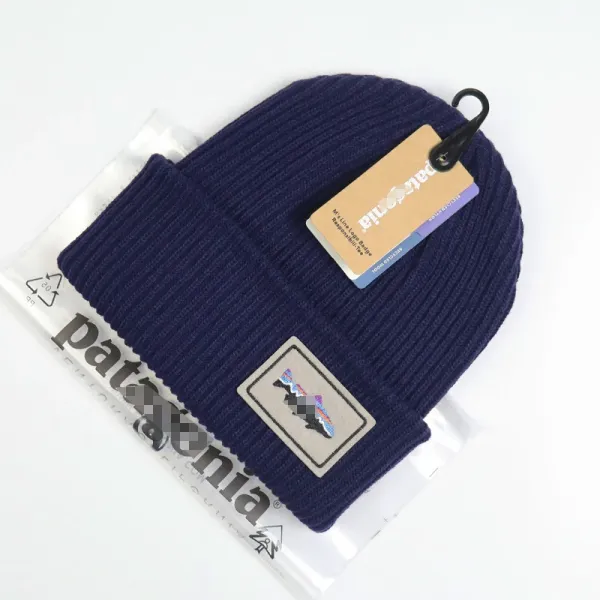 Patagonia Fish Logo Beanie Mustard Yellow Beanie - 11
