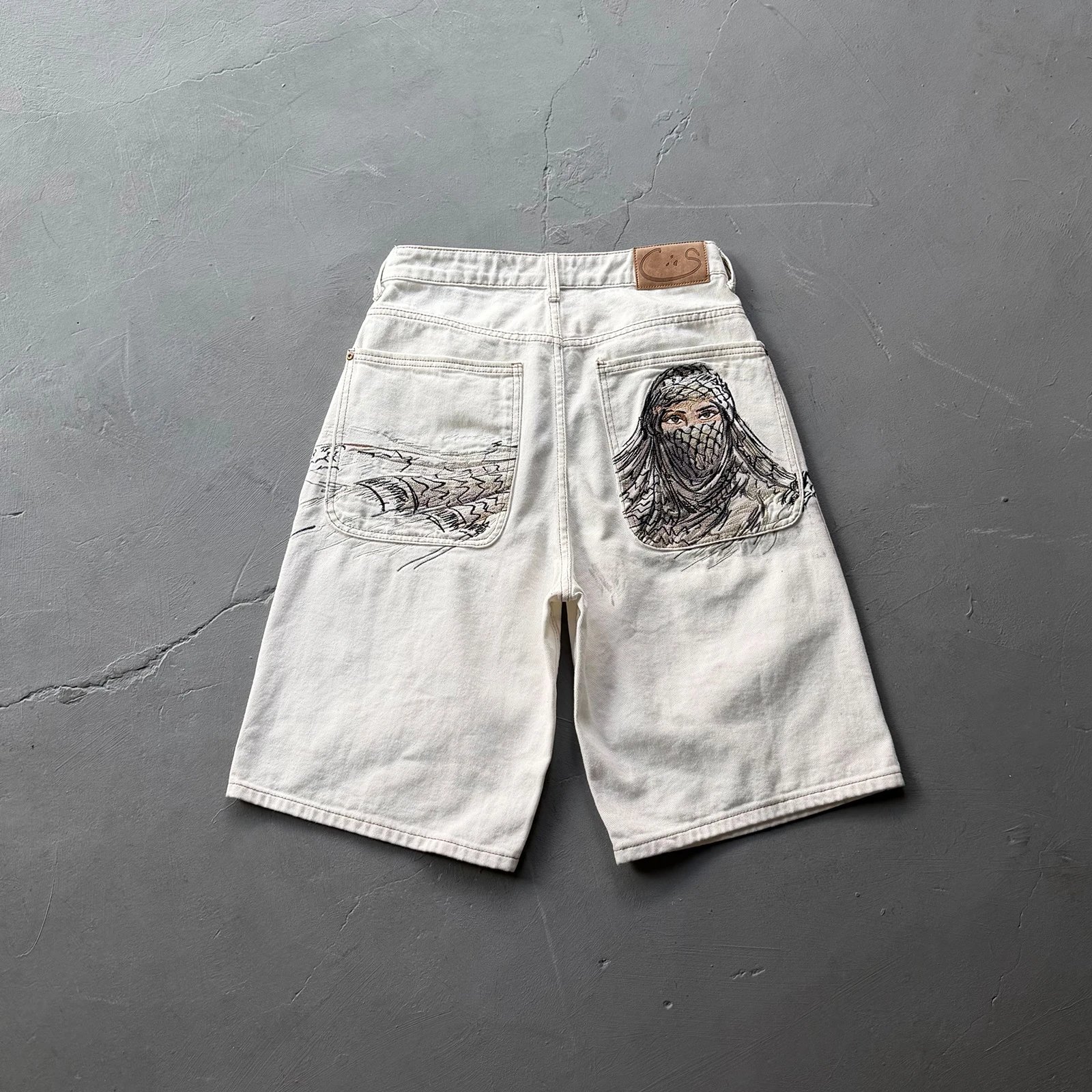 Heavy Embroidered Denim Shorts photo 8