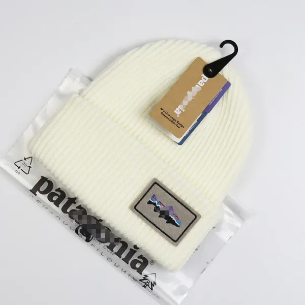 Patagonia Fish Logo Beanie Mustard Yellow Beanie - 19