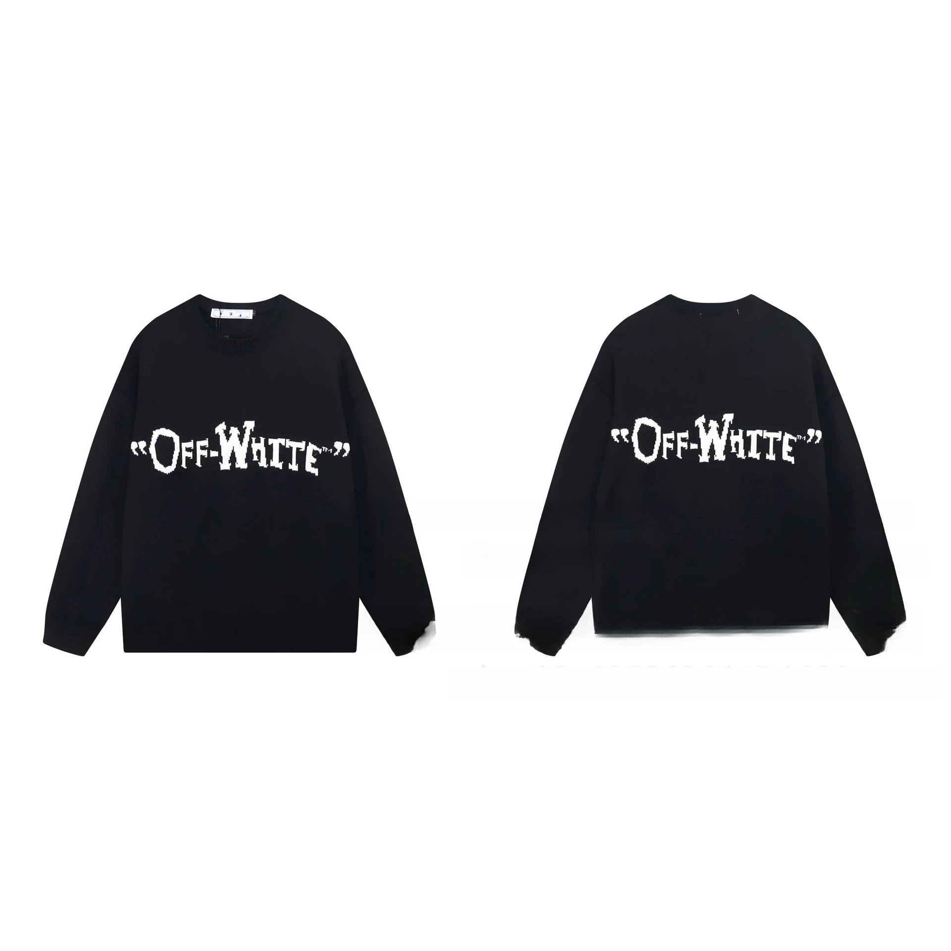 Off-White Logo Pattern Oversized Hoodie
