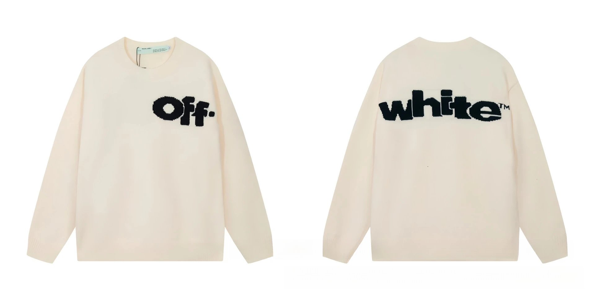 Off-White Logo Pattern Oversized Hoodie photo 3