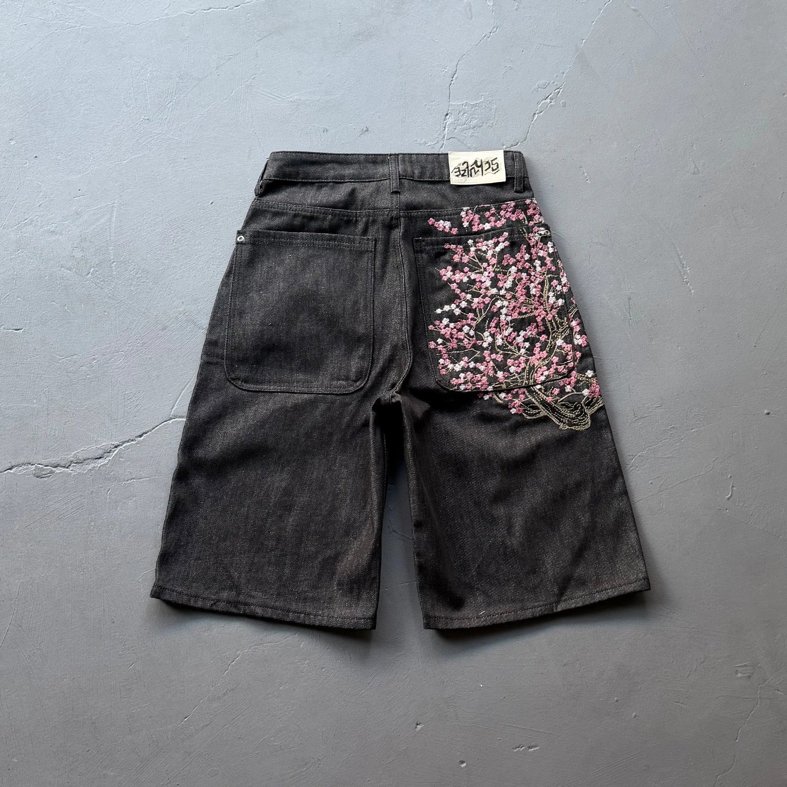 Heavy Embroidered Denim Shorts photo 3