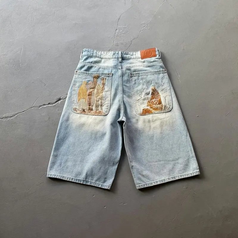 Heavy Embroidered Denim Shorts photo 7
