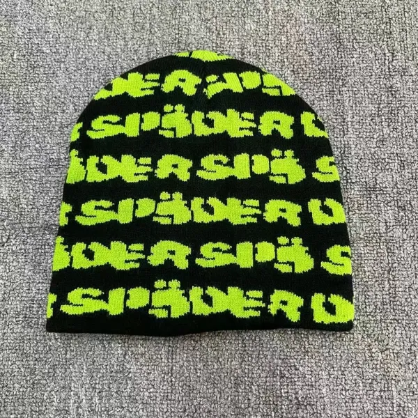 SP5DER Neon Green Logo Beanie - 1
