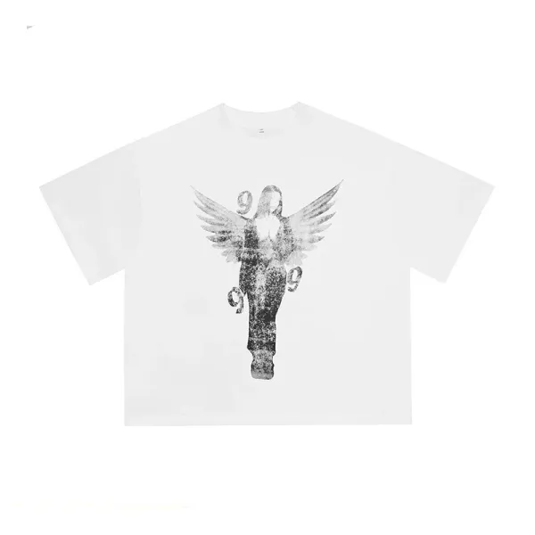 Design Graphic Clown Face Print Black Oversized T-Shirt - 14