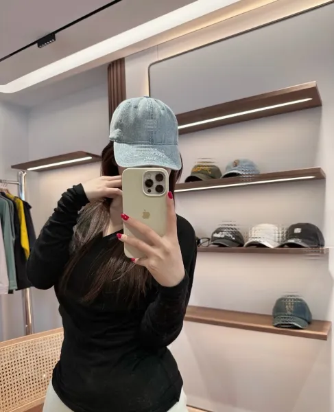 Acne Studios Denim Baseball Cap Light Blue - 2