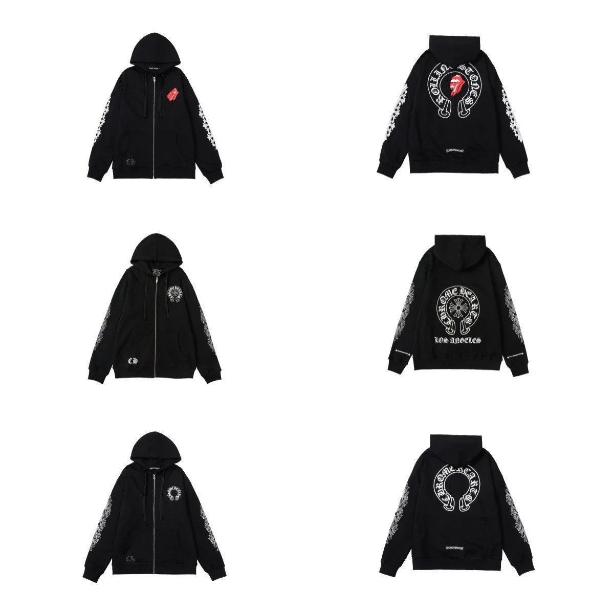 Chrome Hearts Sanskrit Cross Zip Hoodie