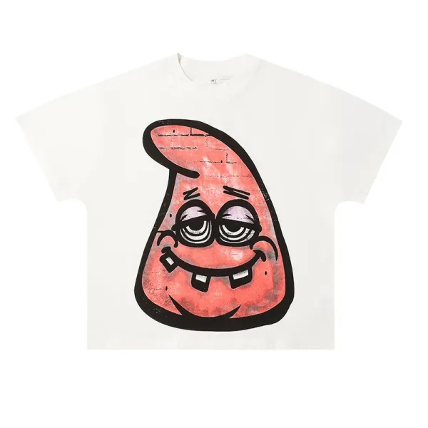 Design Patrick Star Graphic Oversized T-Shirt White - 1