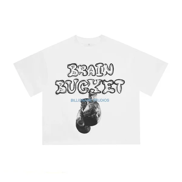 Design Graphic Clown Face Print Black Oversized T-Shirt - 9