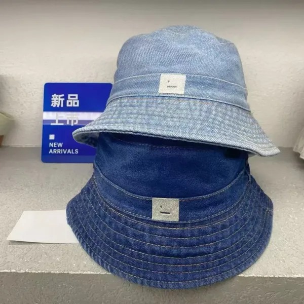 Denim Tears Bucket Hat Light Wash Blue and Dark Wash Blue - 1