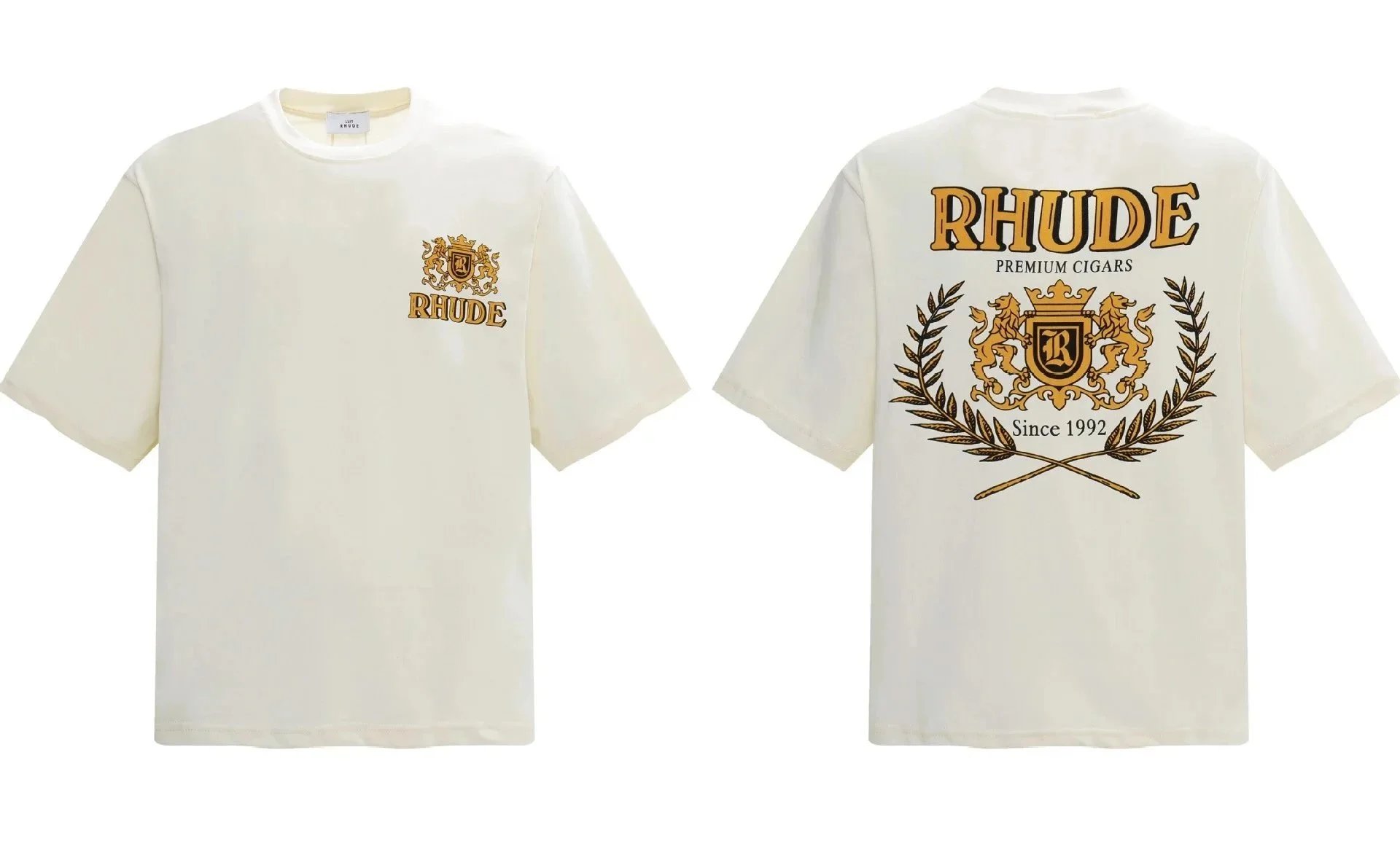 Rhude Rhude Cream White Premium Cigars T-Shirt Cream