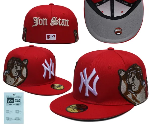 New Era x MLB Los Angeles Dodgers Black Angel Embroidery 59FIFTY Fitted Cap Hats - 4