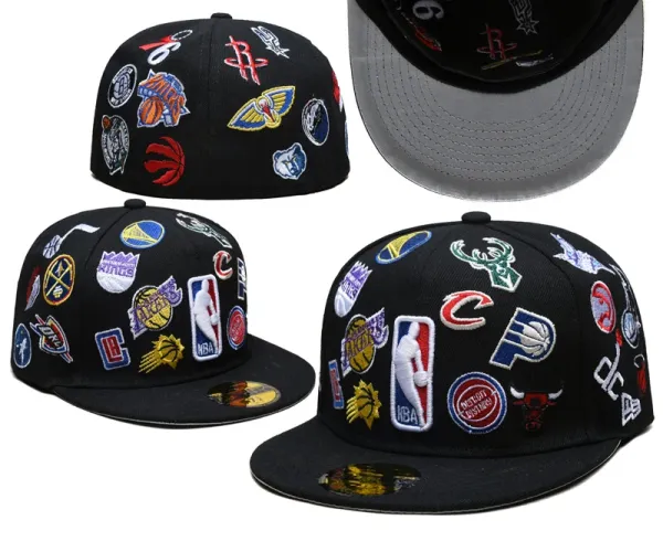 New Era x MLB Los Angeles Dodgers Black Angel Embroidery 59FIFTY Fitted Cap Hats - 15