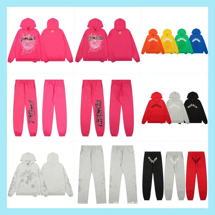 Sp5der Hoodies Set