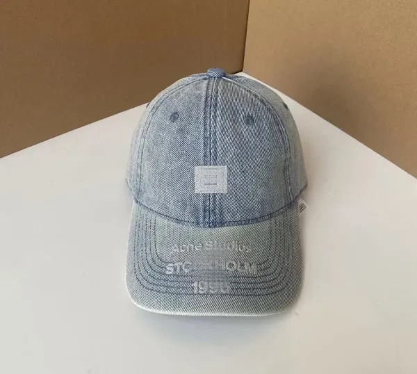 Acne Studios Denim Baseball Cap Light Blue - 10