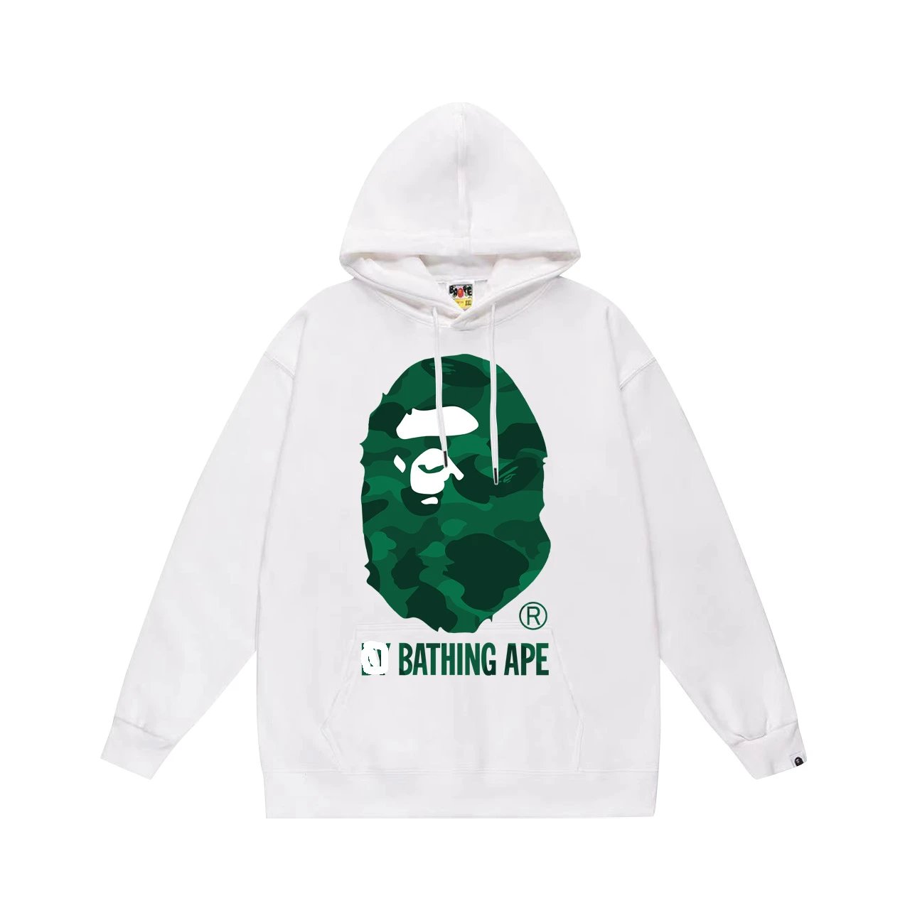 Bathing Ape Bathing Ape Green Camo Hoodie White White