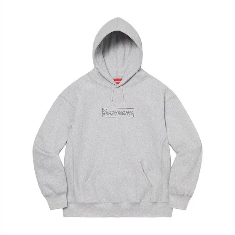 E531灰色Supreme 21Supreme 21SS KAWS Logo Hooded 联名