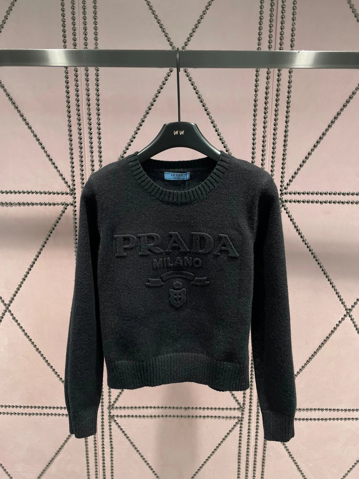 Embossed Letter Logo Knit Sweater photo 4