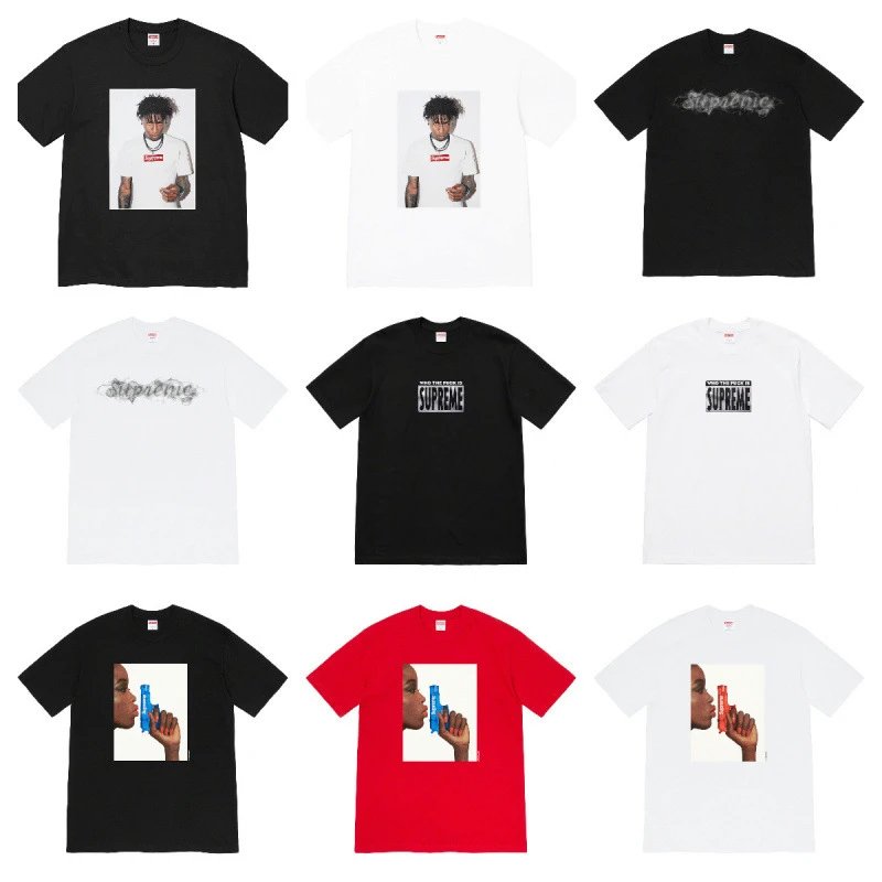 Supreme Black White Red T-Shirt Collection