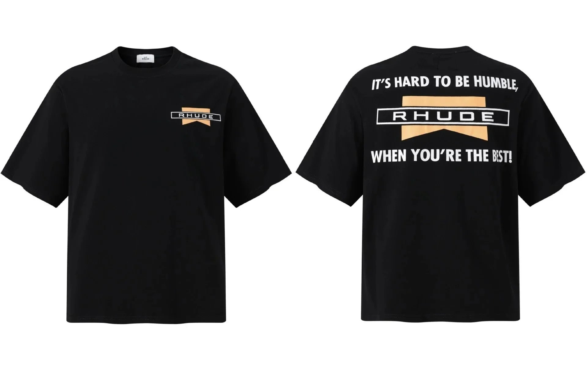 Rhude Rhude RH6 Black Oversized T-Shirt Black