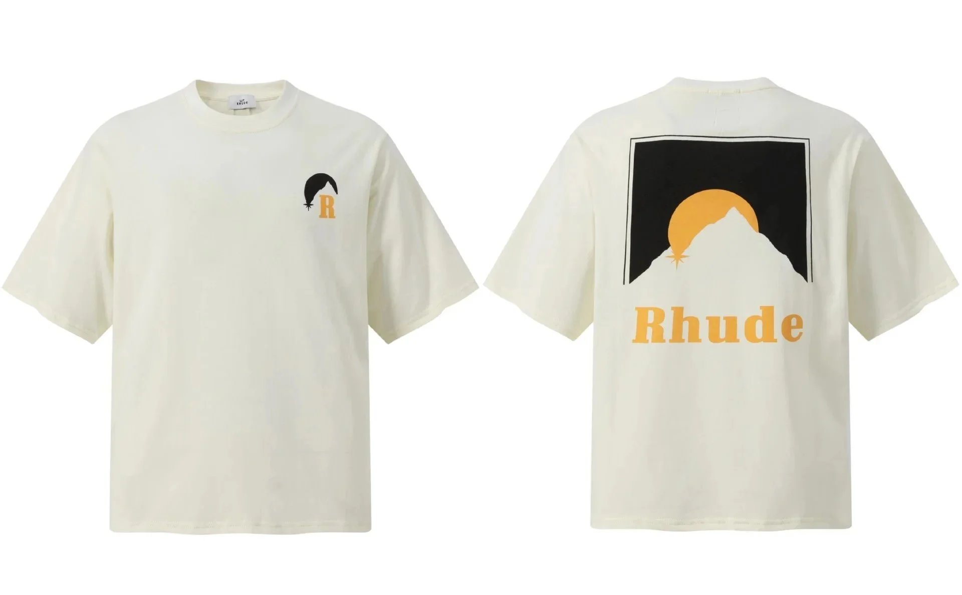 Rhude Rhude Sunset Graphic T-Shirt in RH10杏 Beige