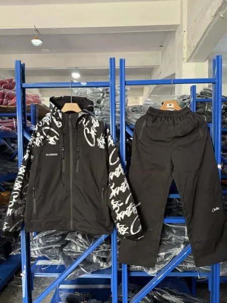 ELITEWORK Graffiti Print Pink Hooded Windbreaker Jacket - 15