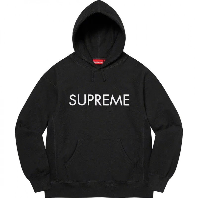 E549Supreme 22FW Capital Hooded Sweatshirt 黑色