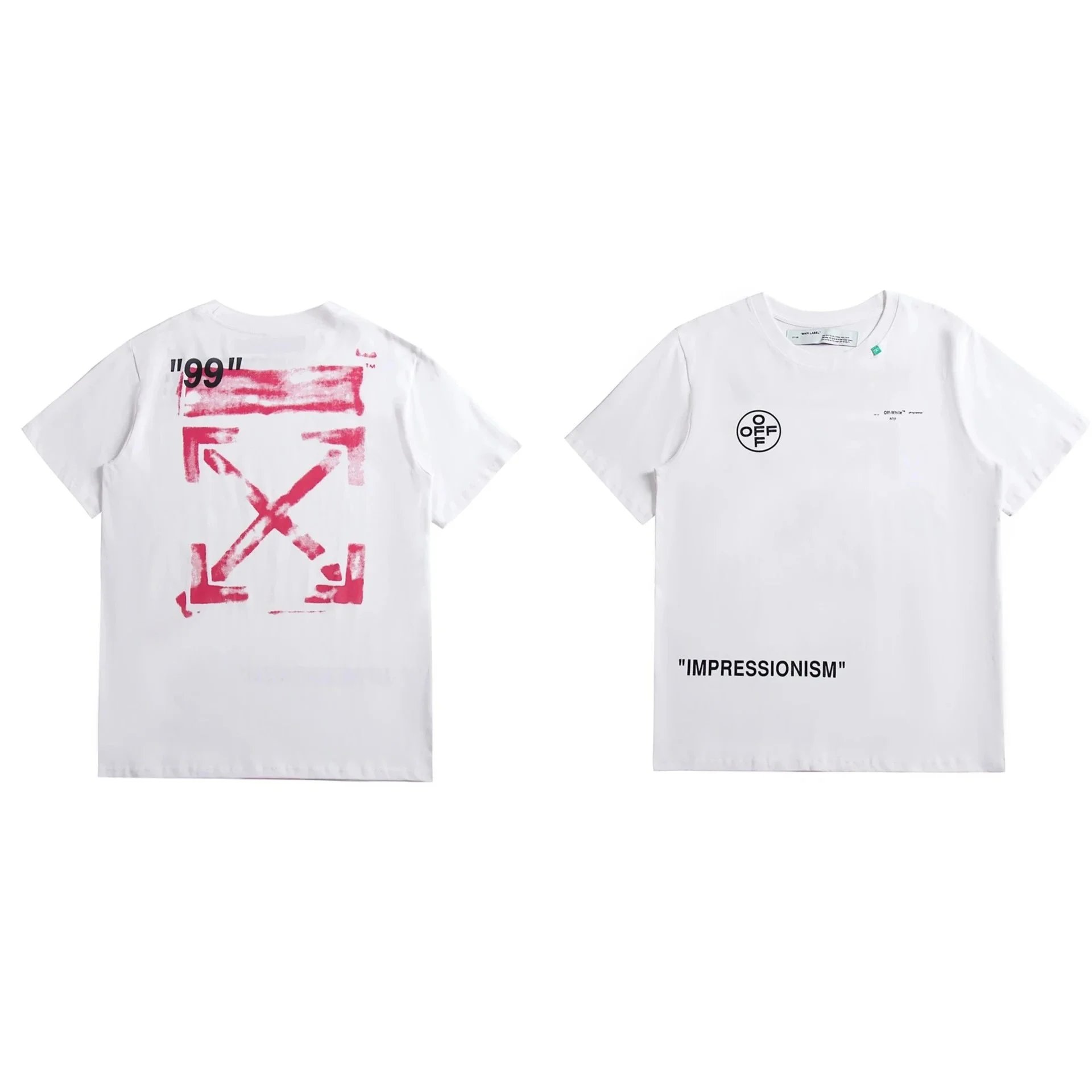 Off-White Short Sleeve T-Shirt Couple Set photo 3