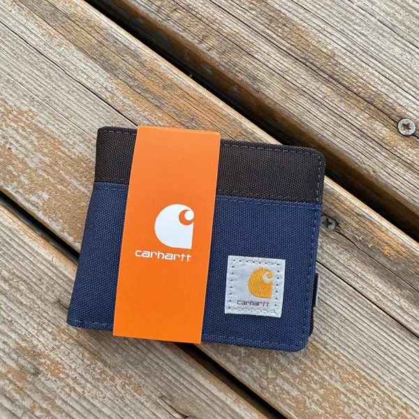 Carhartt Work In Progress Carhartt WIP Wallet Navy and Black Short Wallet - 1
