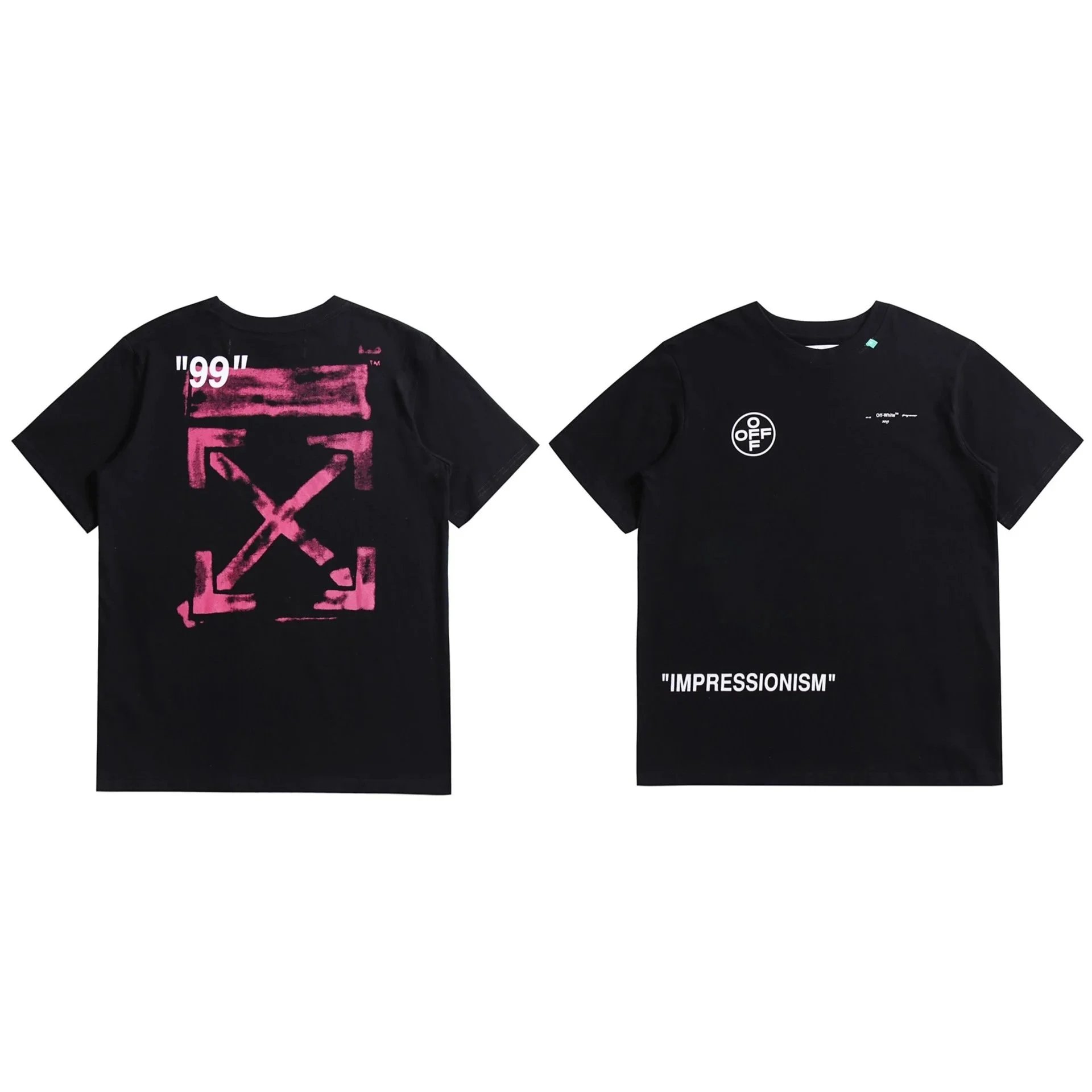 Off-White Short Sleeve T-Shirt Couple Set photo 2
