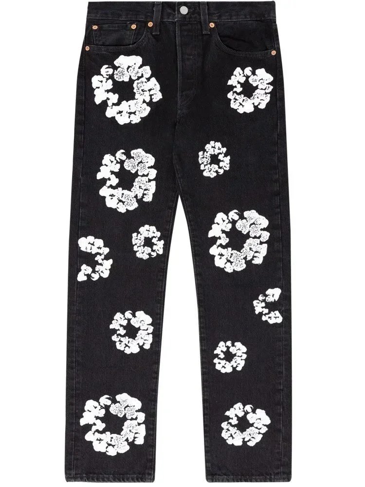 Cotton Flower Printed Denim Jacket photo 7