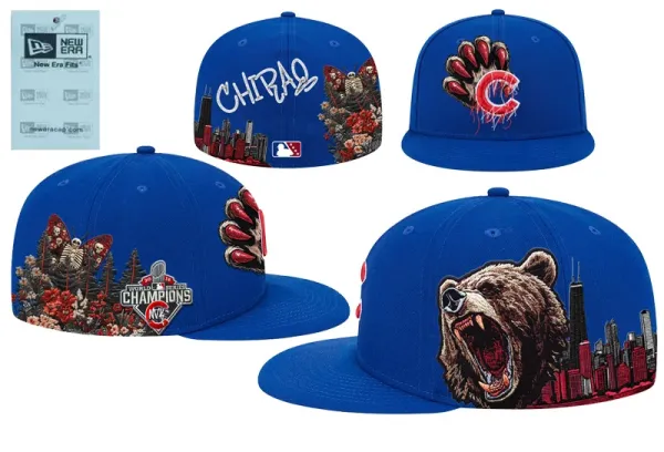 New Era Chicago Cubs MLB Authentic Collection Snapback Cap Blue Hats - 1