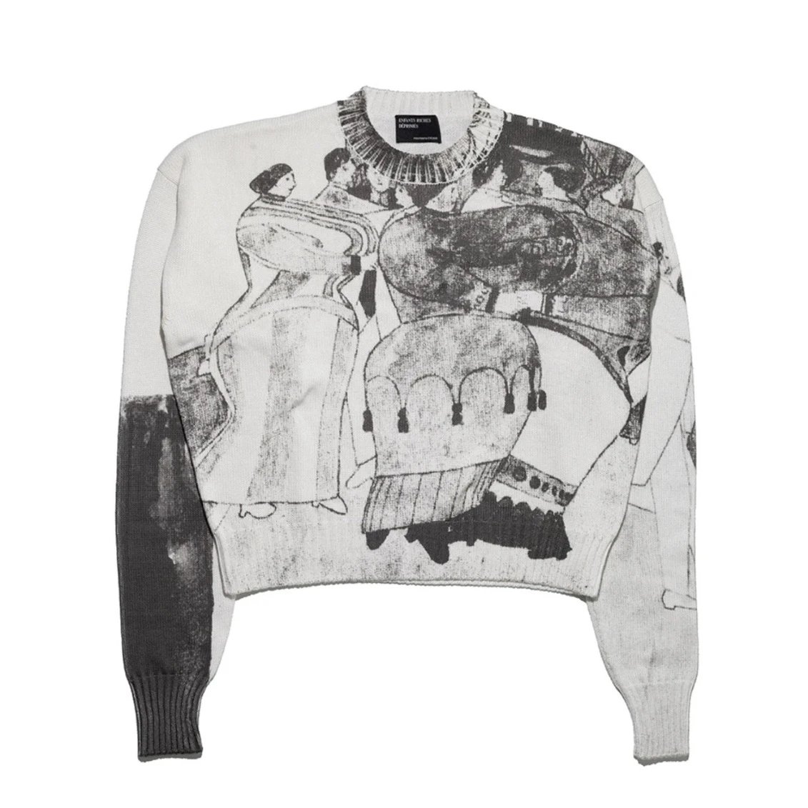 ERD Vintage Distressed Irregular Design Sweater photo 7