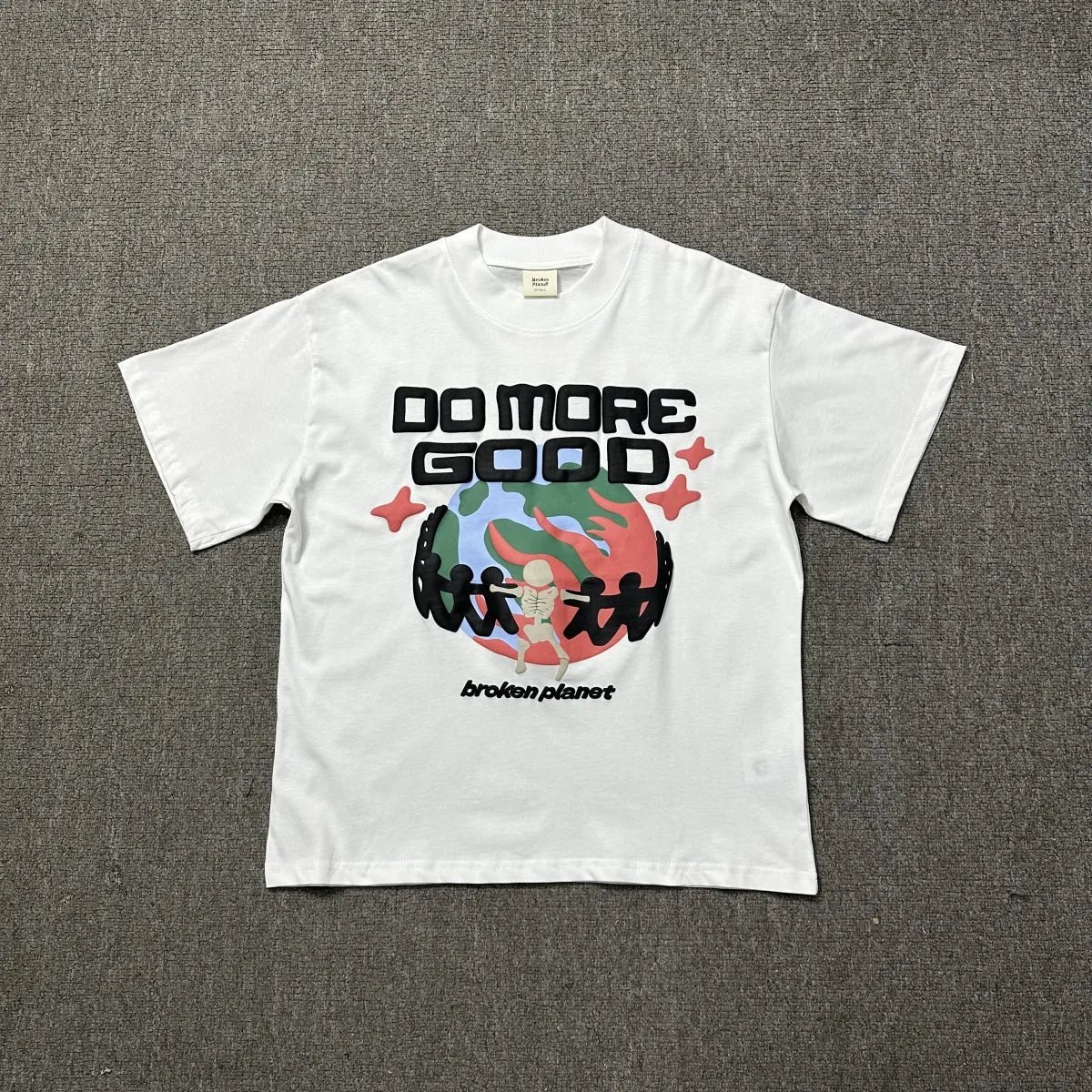 Cartoon Skull Letter Embossed T-Shirt photo 6