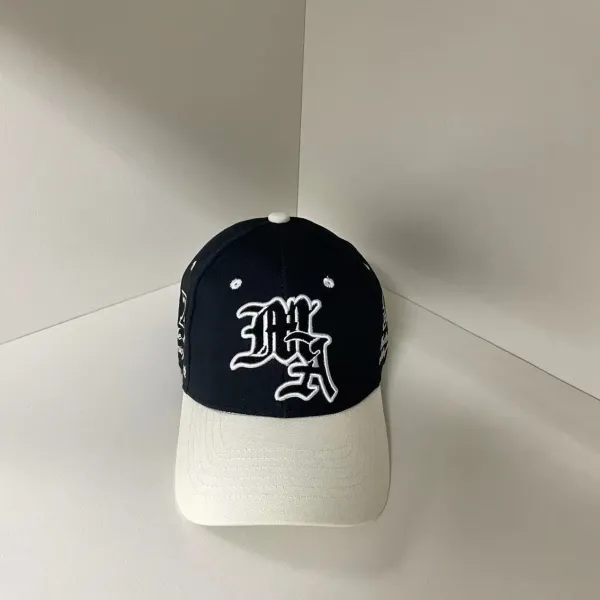 Design Gothic Script Embroidered Two-Tone Baseball Cap - 1