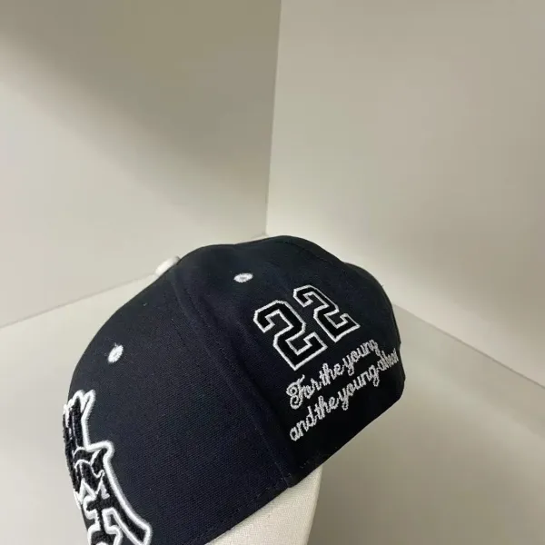 Design Gothic Script Embroidered Two-Tone Baseball Cap - 15