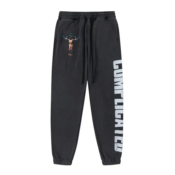 Design Complicated Sweatpants Black Sweatpants - 1