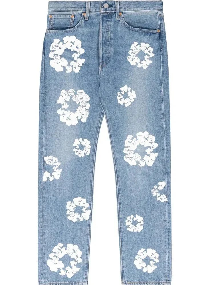 Cotton Flower Printed Denim Jacket photo 5