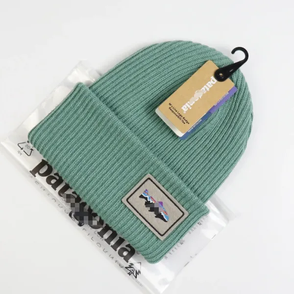 Patagonia Fish Logo Beanie Mustard Yellow Beanie - 4