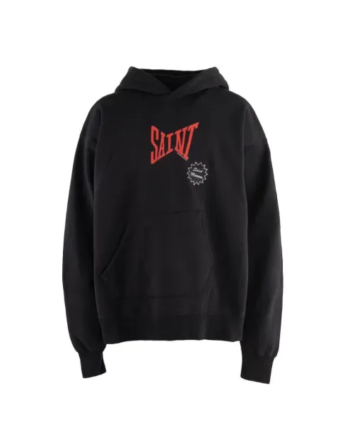 Design Saint Michael Saint Logo Black Hoodie - 1