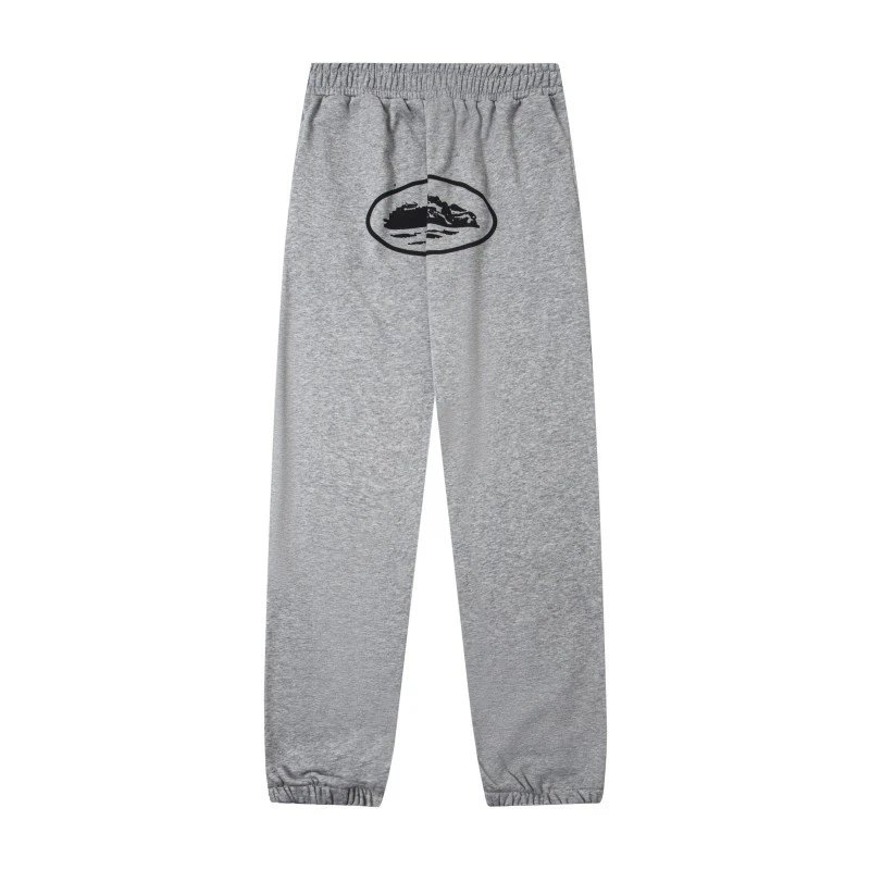 Design Oval Logo Graphic Sweatpants Gray - 1