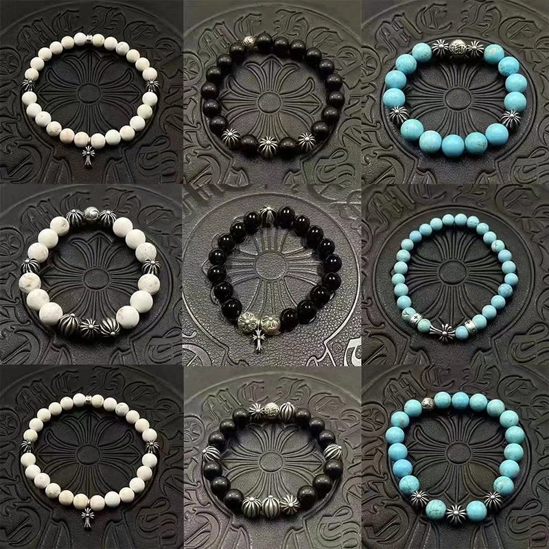 Chrome Hearts Cross & Star Bead Bracelet