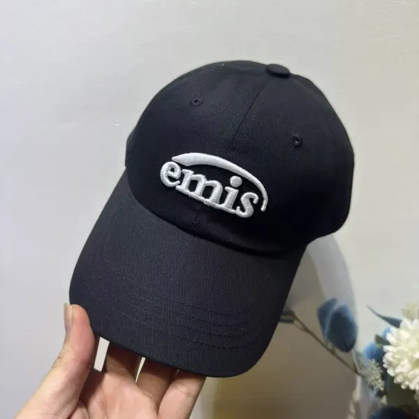 Design Emis Logo Embroidered Khaki Baseball Cap - 9