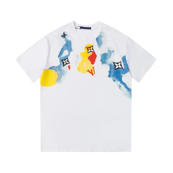 Louis Vuitton Paint Splatter Monogram T-Shirt White - 1