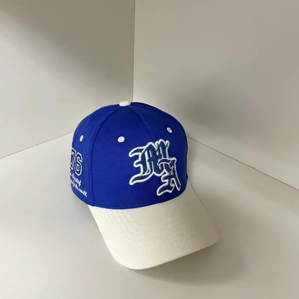 Design Gothic Script Embroidered Two-Tone Baseball Cap - 8