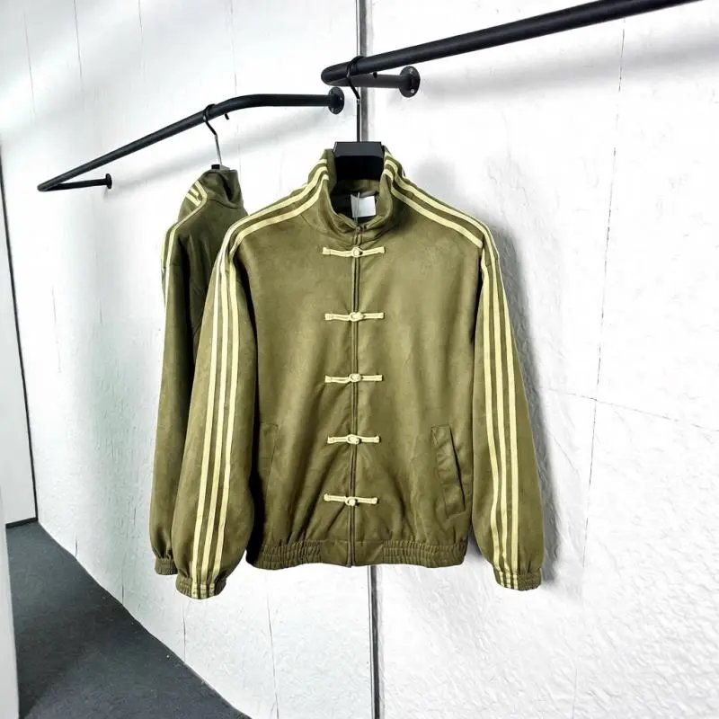 Three Stripe Retro Sport Frog Button Jacket photo 5