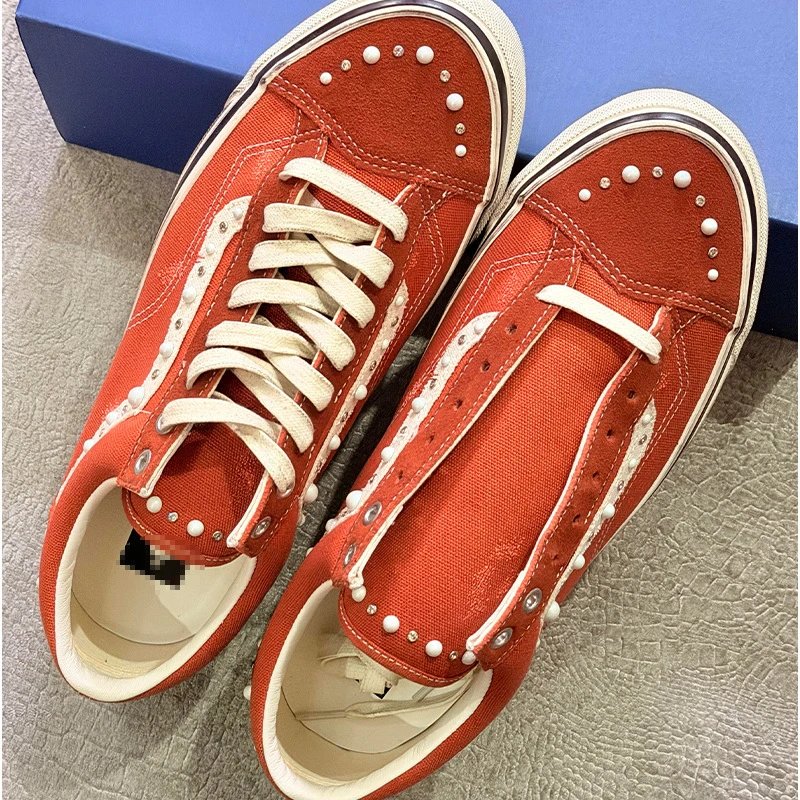 VS Pearl Dirty Shoes Navy Suede Vintage Skate photo 5