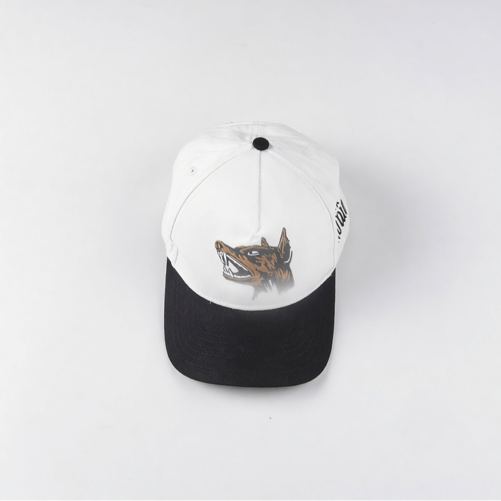 Sp5der Dog Head Embroidery Snapback Cap