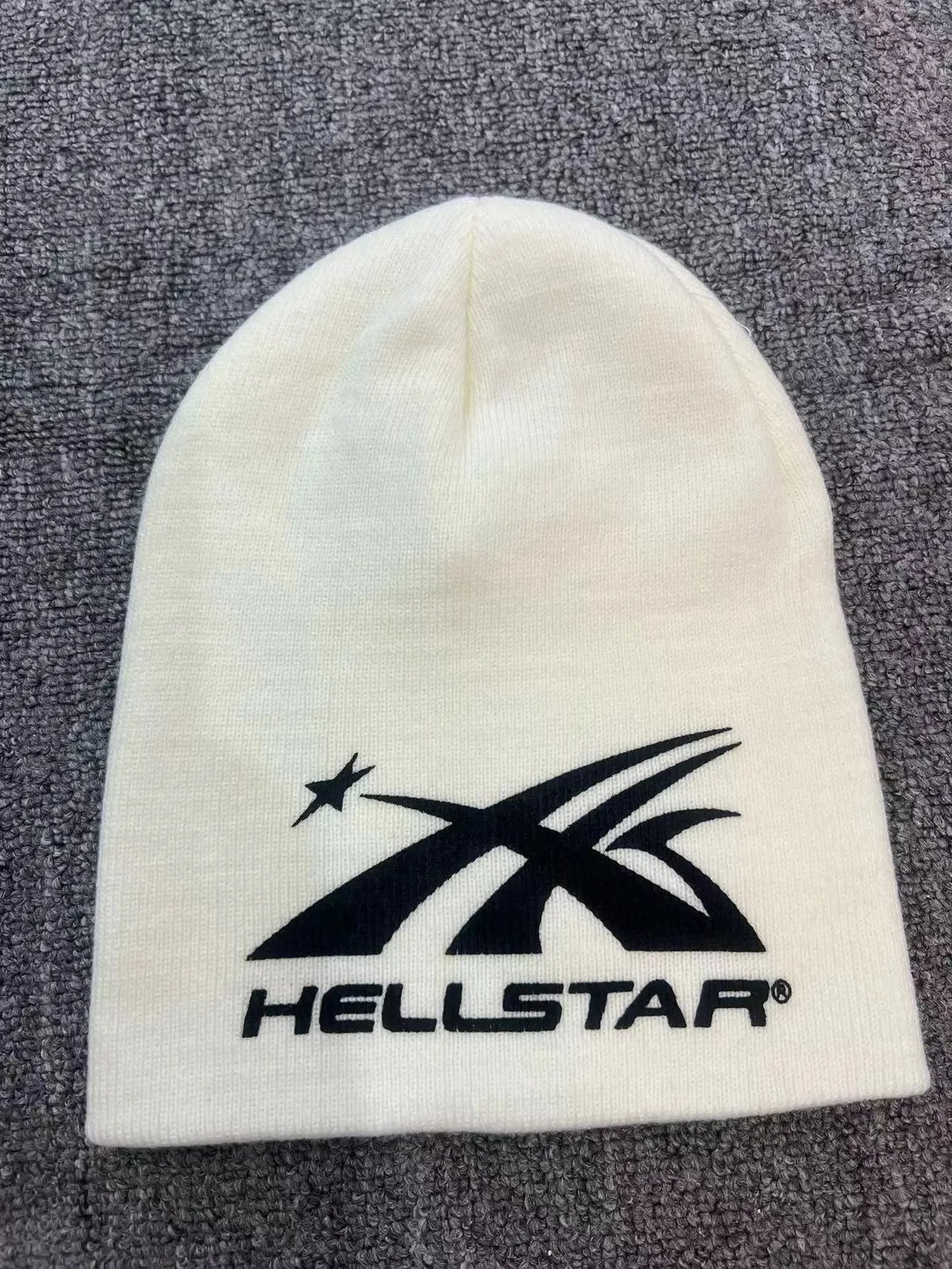 Hellstar Logo Beanie White - 1