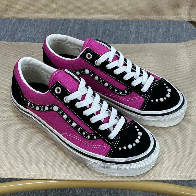 VS Pearl Dirty Shoes Navy Suede Vintage Skate photo 7